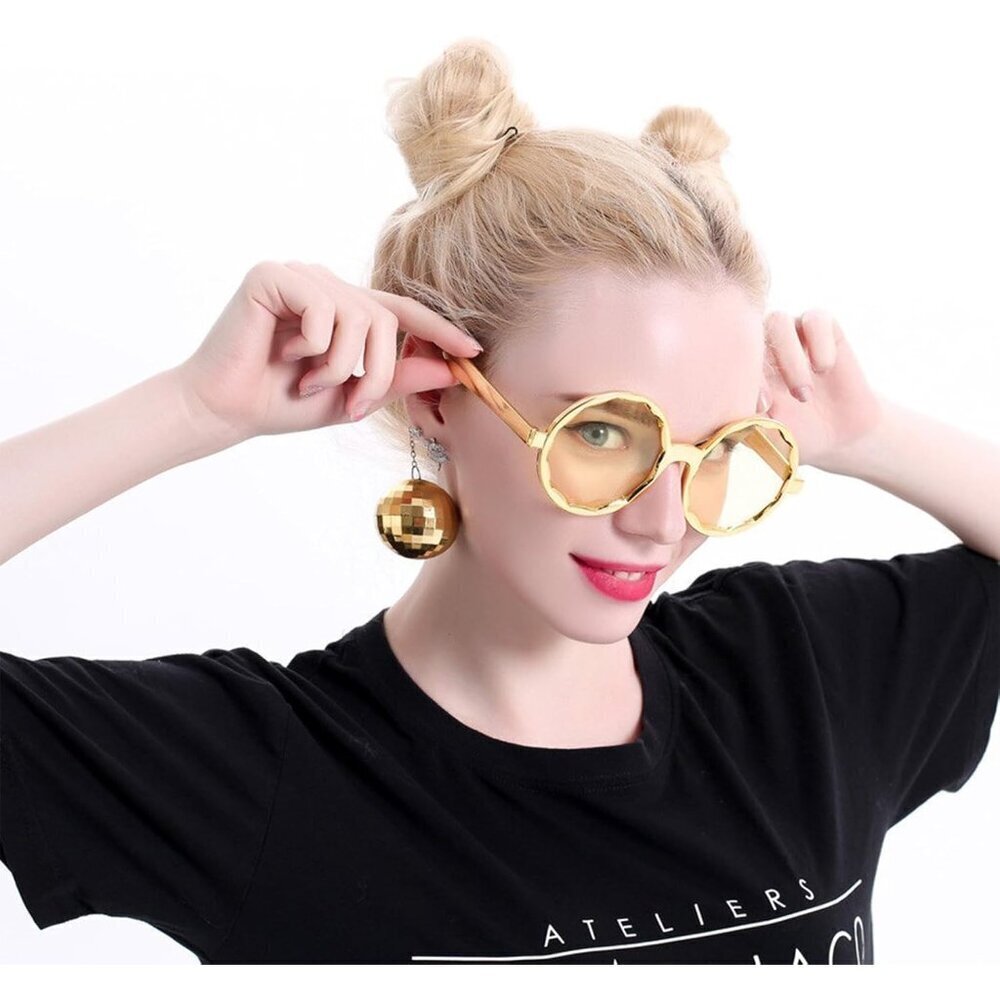 Disco Ball Glasses Set Retro Sunglasses Party Favor Unisex 4-Pack - Picture 5 of 7